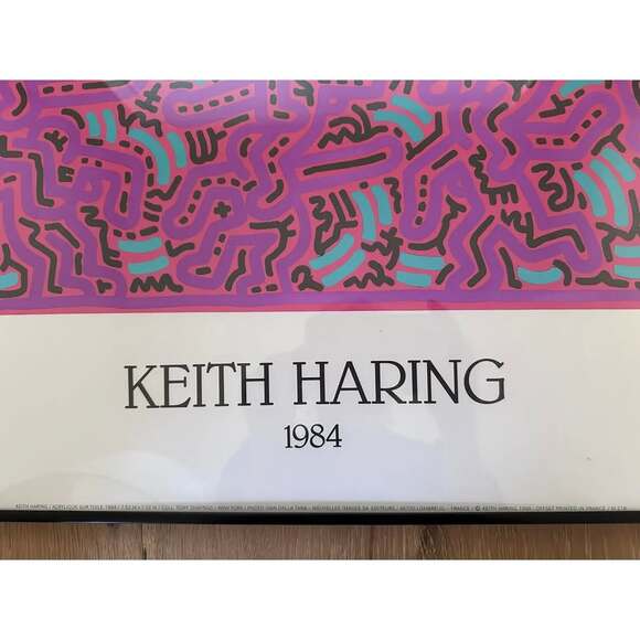 Keith Haring “Untitled (Pink)” 1984 – Framed Original Offset-Lithograph - Picture 4 of 4